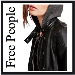 Free People New Dawn Vegan Leather Moto Jacket